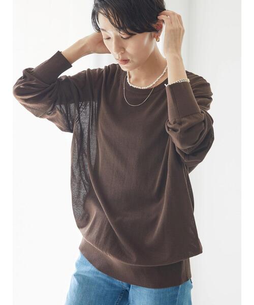 AMERICAN HOLIC(アメリカンホリック)の「SET シアーニットプルオーバー+ニットタンク(ニット/セーター・レディース・ブラウン/ブラック/アイボリー・M/L)」の8枚目の写真