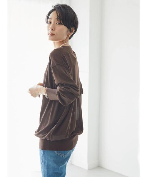 AMERICAN HOLIC(アメリカンホリック)の「SET シアーニットプルオーバー+ニットタンク(ニット/セーター・レディース・ブラウン/ブラック/アイボリー・M/L)」の6枚目の写真