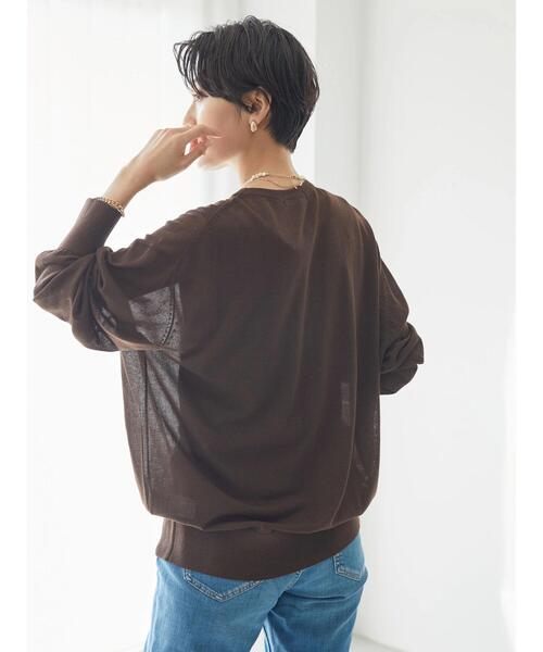 AMERICAN HOLIC(アメリカンホリック)の「SET シアーニットプルオーバー+ニットタンク(ニット/セーター・レディース・ブラウン/ブラック/アイボリー・M/L)」の5枚目の写真