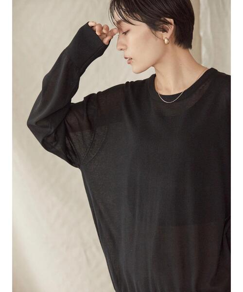 AMERICAN HOLIC(アメリカンホリック)の「SET シアーニットプルオーバー+ニットタンク(ニット/セーター・レディース・ブラウン/ブラック/アイボリー・M/L)」の10枚目の写真