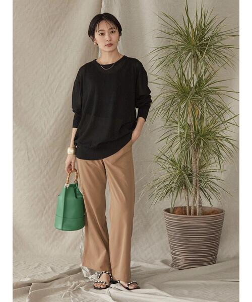 AMERICAN HOLIC(アメリカンホリック)の「SET シアーニットプルオーバー+ニットタンク(ニット/セーター・レディース・ブラウン/ブラック/アイボリー・M/L)」の12枚目の写真