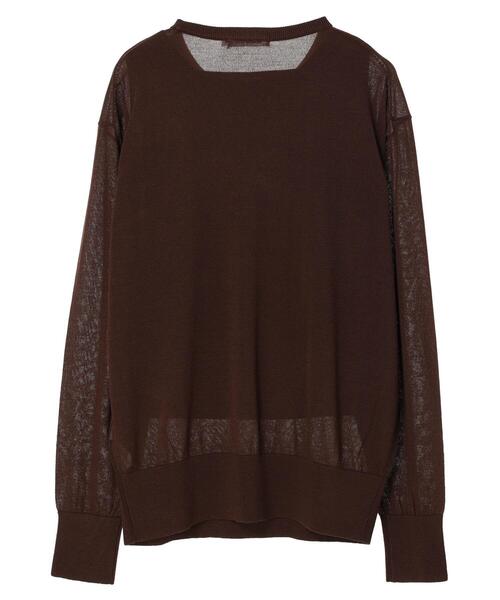 AMERICAN HOLIC(アメリカンホリック)の「SET シアーニットプルオーバー+ニットタンク(ニット/セーター・レディース・ブラウン/ブラック/アイボリー・M/L)」の15枚目の写真