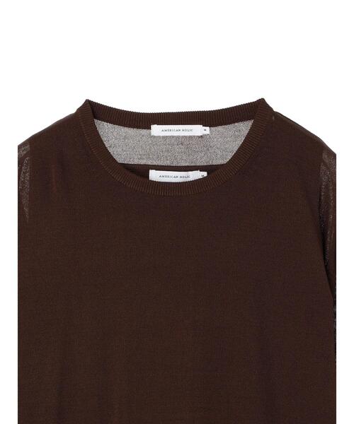 AMERICAN HOLIC(アメリカンホリック)の「SET シアーニットプルオーバー+ニットタンク(ニット/セーター・レディース・ブラウン/ブラック/アイボリー・M/L)」の16枚目の写真