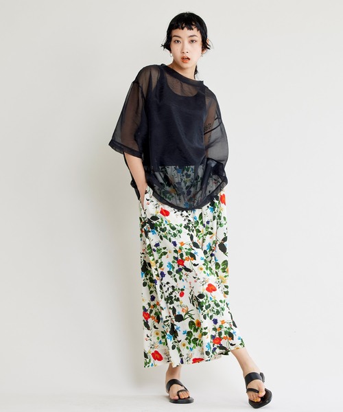 NOISE MAKER（ノイズメーカー）の「シアープルオーバー（Tシャツ/カットソー・レディース・ブラック/ベージュ・FREE）」の19枚目の写真