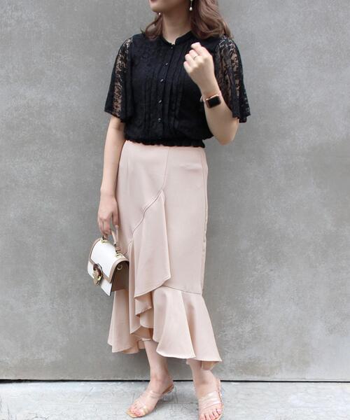 INGNI（イング）の「ラップイレヘム／スカート（スカート・レディース・ブルー/ライトベージュ/ブラック/ラベンダー・FREE）」の10枚目の写真