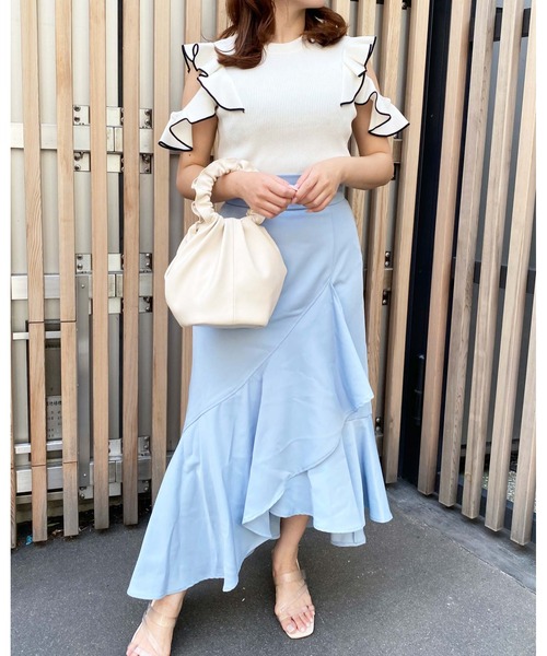 INGNI（イング）の「ラップイレヘム／スカート（スカート・レディース・ブルー/ライトベージュ/ブラック/ラベンダー・FREE）」の19枚目の写真