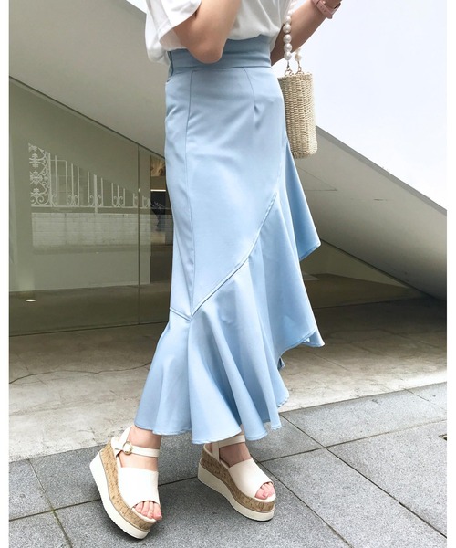 INGNI（イング）の「ラップイレヘム／スカート（スカート・レディース・ブルー/ライトベージュ/ブラック/ラベンダー・FREE）」の17枚目の写真