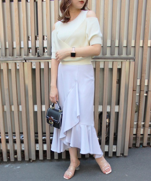 INGNI（イング）の「ラップイレヘム／スカート（スカート・レディース・ブルー/ライトベージュ/ブラック/ラベンダー・FREE）」の16枚目の写真