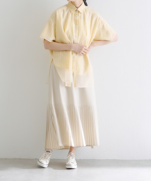イアパピヨネ【SUM1 STYLE(スミスタイル)】アシメプリーツスカート ear PAPILLONNER（イアパピヨネ）の「【SUM1 STYLE(スミスタイル