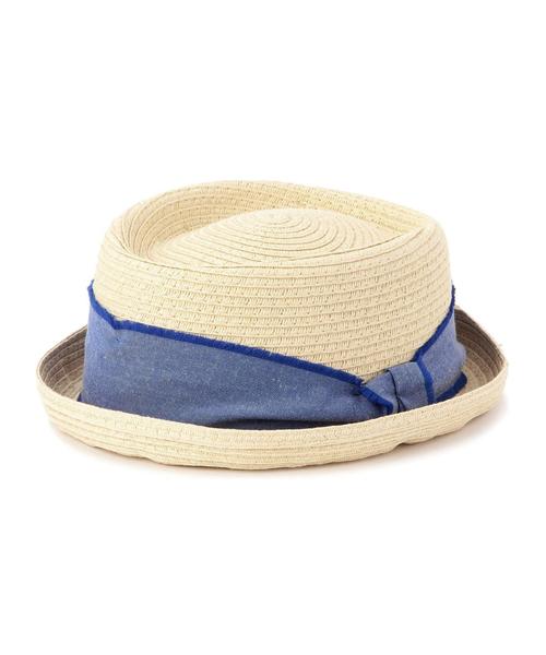 green label relaxing（グリーンレーベルリラクシング）の「GC リボンカンカン ハット◆（ハット・レディース・ホワイト/ベージュ・フリー）」の2枚目の写真