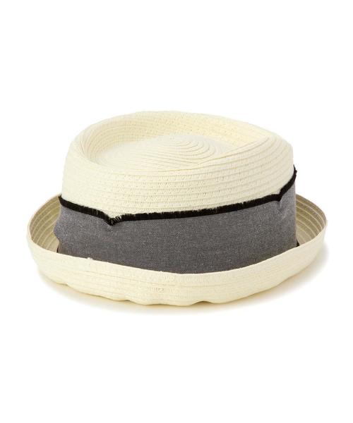 green label relaxing（グリーンレーベルリラクシング）の「GC リボンカンカン ハット◆（ハット・レディース・ホワイト/ベージュ・フリー）」の4枚目の写真
