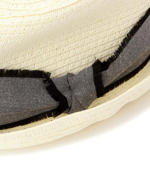 green label relaxing（グリーンレーベルリラクシング）の「GC リボンカンカン ハット◆（ハット・レディース・ホワイト/ベージュ・フリー）」の5枚目の写真
