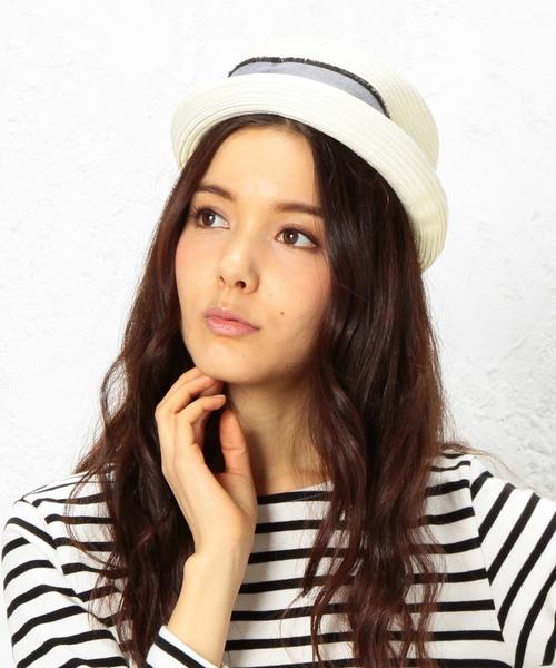 green label relaxing（グリーンレーベルリラクシング）の「GC リボンカンカン ハット◆（ハット・レディース・ホワイト/ベージュ・フリー）」の7枚目の写真