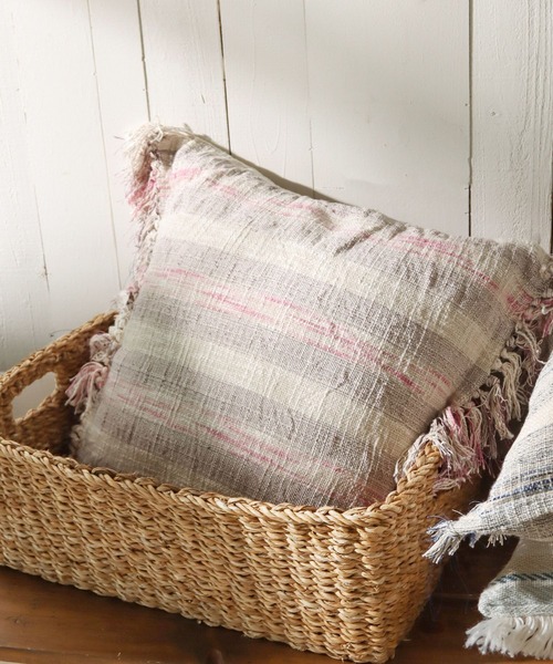 BAYFLOW（ベイフロー）の「BFスラブボーダークッションカバー（クッション/クッションカバー・レディース・ブルー/パープル・0）」の2枚目の写真