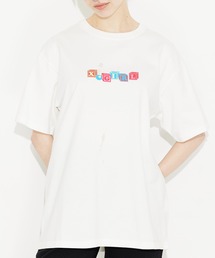 X-girl | TOY BLOCK LOGO S/S TEE/ブランドロゴ/ネオンカラー ロゴTシャツ(Tシャツ/カットソー)