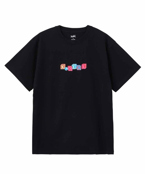 X-girl（エックスガール）の「TOY BLOCK LOGO S/S TEE/ブランドロゴ/ネオンカラー ロゴTシャツ（Tシャツ/カットソー・レディース・ホワイト/ブラック/ライトパープル・S/M/L/XL）」の15枚目の写真