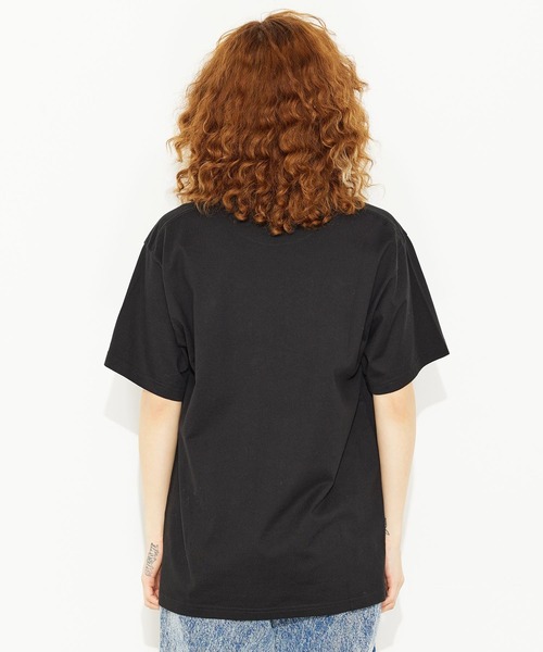 X-girl（エックスガール）の「TOY BLOCK LOGO S/S TEE/ブランドロゴ/ネオンカラー ロゴTシャツ（Tシャツ/カットソー・レディース・ホワイト/ブラック/ライトパープル・S/M/L/XL）」の19枚目の写真