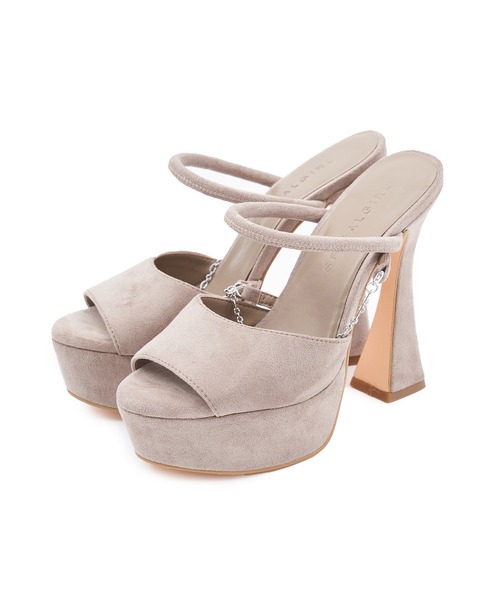 SPIRALGIRL（スパイラルガール）の「アンクルチェーンスウェードGossipサンダル（サンダル・レディース・ブラック/ベージュ/ブルー・MEDIUM/LARGE）」の16枚目の写真