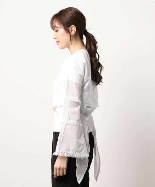 epine（エピヌ）の「Bell sleeve lace 2way bolero（カーディガン/ボレロ・レディース・ホワイト/ブラック・FREE）」の11枚目の写真