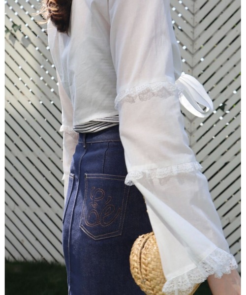 epine（エピヌ）の「Bell sleeve lace 2way bolero（カーディガン/ボレロ・レディース・ホワイト/ブラック・FREE）」の18枚目の写真