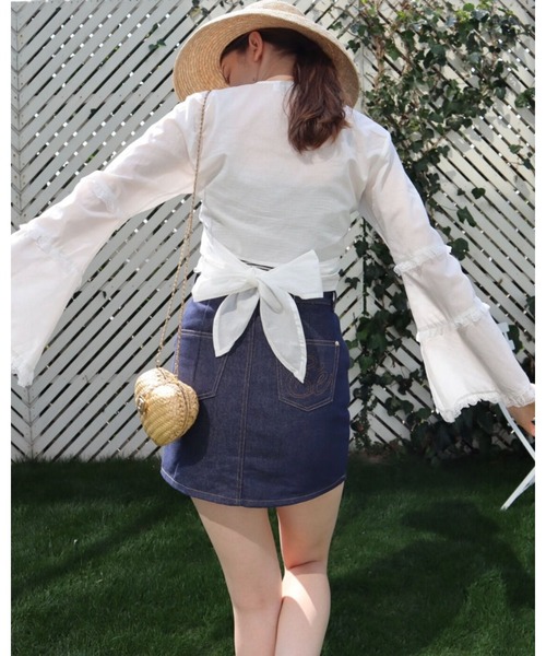 epine（エピヌ）の「Bell sleeve lace 2way bolero（カーディガン/ボレロ・レディース・ホワイト/ブラック・FREE）」の22枚目の写真