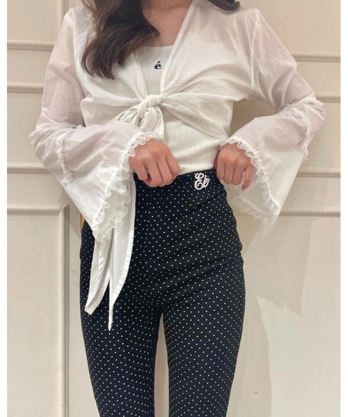 epine（エピヌ）の「Bell sleeve lace 2way bolero（カーディガン/ボレロ・レディース・ホワイト/ブラック・FREE）」の19枚目の写真