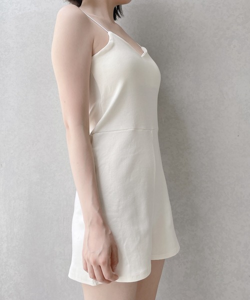 lilLilly(リルリリー)の「カップ付きインナーロンパース(つなぎ/オールインワン・レディース・ブラック/ホワイト・FREE)」の12枚目の写真