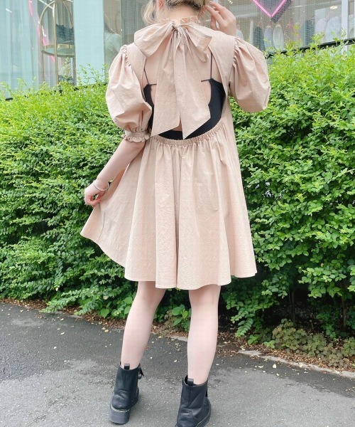 lilLilly(リルリリー)の「カップ付きインナーロンパース(つなぎ/オールインワン・レディース・ブラック/ホワイト・FREE)」の10枚目の写真