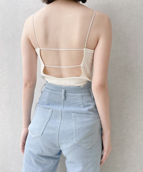 lilLilly(リルリリー)の「カップ付きインナーロンパース(つなぎ/オールインワン・レディース・ブラック/ホワイト・FREE)」の15枚目の写真