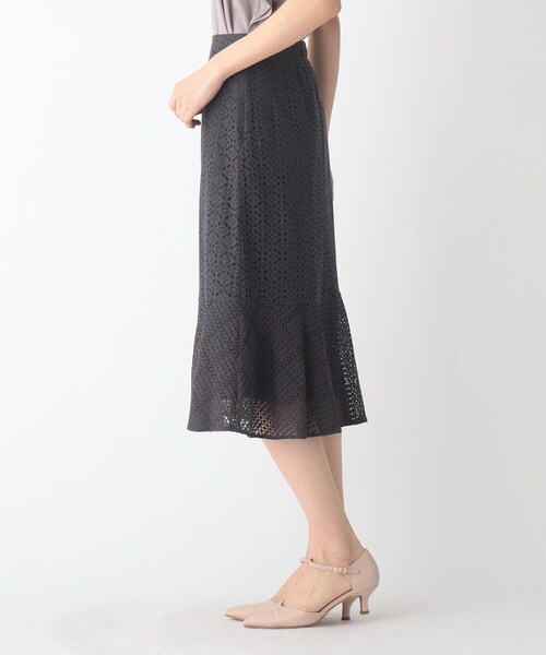 index（インデックス）の「◆レースコンビネーションマーメイドスカート【WEB限定サイズ】（スカート・レディース・ガンメタ/ブルー/ライトパープル・36/42/38/40）」の5枚目の写真