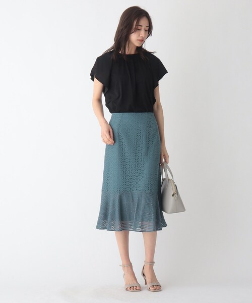 index（インデックス）の「◆レースコンビネーションマーメイドスカート【WEB限定サイズ】（スカート・レディース・ガンメタ/ブルー/ライトパープル・36/42/38/40）」の12枚目の写真