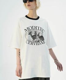 MODITEC | 【MODITEC/モディテック】CERVIDAE TEE/アニマル プリント グラフィック デザイン ロゴ 半袖Tシャツ(Tシャツ/カットソー)