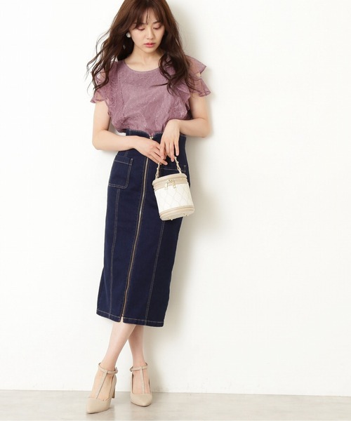 PROPORTION BODY DRESSING（プロポーションボディドレッシング）の「ラッフルショルダーレースブラウス / 1212210506（シャツ/ブラウス・レディース・ピンク/ベージュ/ブラック・FREE）」の10枚目の写真