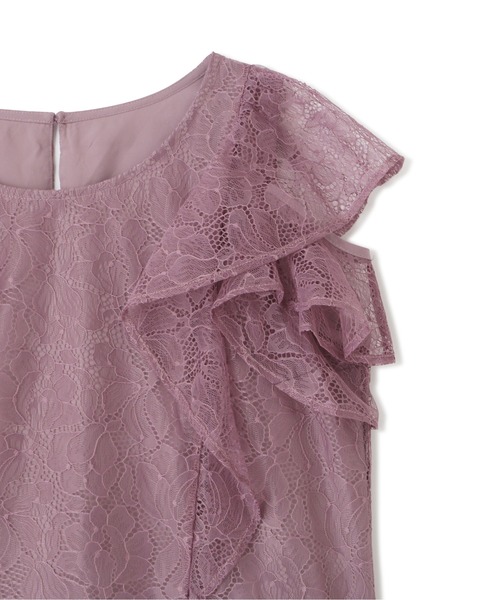 PROPORTION BODY DRESSING（プロポーションボディドレッシング）の「ラッフルショルダーレースブラウス / 1212210506（シャツ/ブラウス・レディース・ピンク/ベージュ/ブラック・FREE）」の18枚目の写真