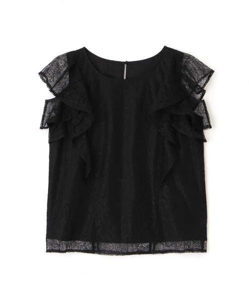 PROPORTION BODY DRESSING（プロポーションボディドレッシング）の「ラッフルショルダーレースブラウス / 1212210506（シャツ/ブラウス・レディース・ピンク/ベージュ/ブラック・FREE）」の12枚目の写真