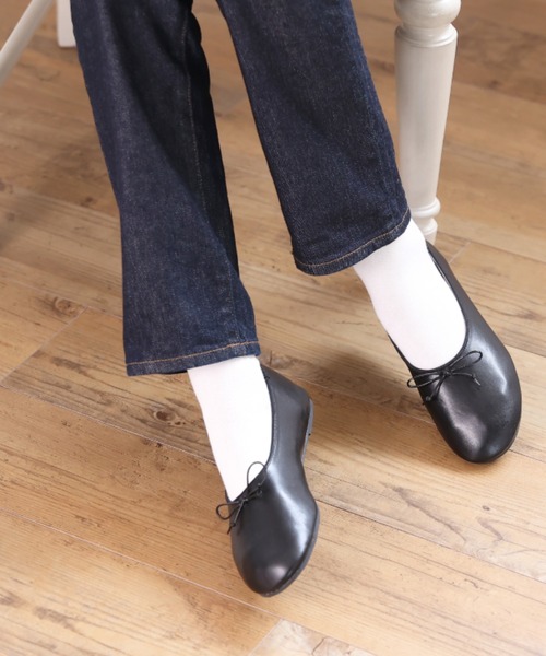 VIVIAN（ヴィヴィアン）の「ラウンドトゥフラットバレエシューズ（バレエシューズ・レディース・ブラック/キャメル/ダークブラウン/ベージュ/レッド/グリーン・S/M/L/LL）」の8枚目の写真