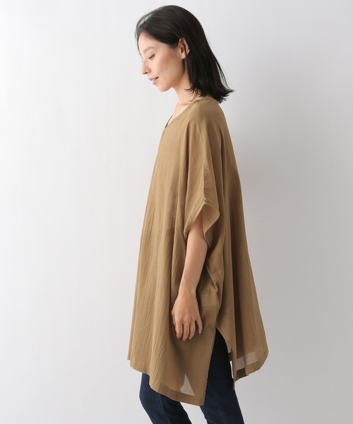 LEPSIM（レプシィム）の「シアーポンチョチュニック　298264（チュニック・レディース・ブラウン/グレー/オレンジ・FREE）」の17枚目の写真