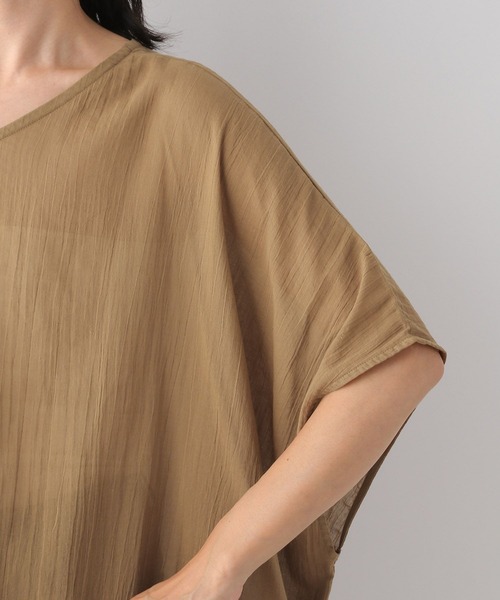 LEPSIM（レプシィム）の「シアーポンチョチュニック　298264（チュニック・レディース・ブラウン/グレー/オレンジ・FREE）」の9枚目の写真