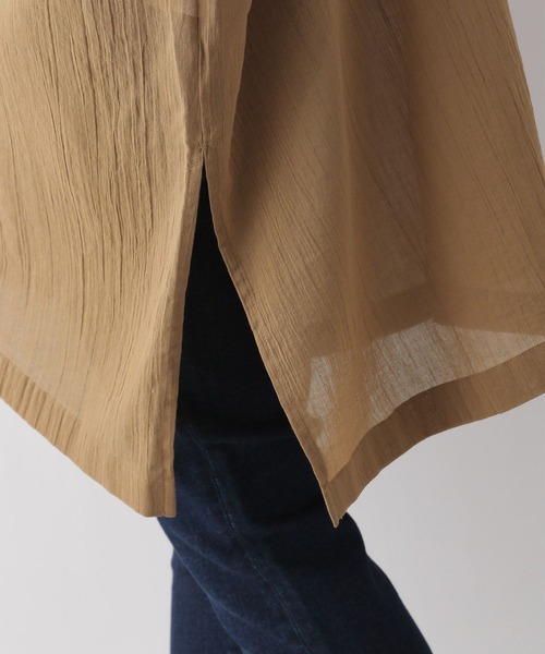 LEPSIM（レプシィム）の「シアーポンチョチュニック　298264（チュニック・レディース・ブラウン/グレー/オレンジ・FREE）」の7枚目の写真