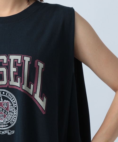 Russell Athletic(ラッセルアスレティック)の「【RUSSELL ATHLETIC 】別注ロゴワンピース(ワンピース・レディース・ネイビー/チャコール・FREE)」の13枚目の写真