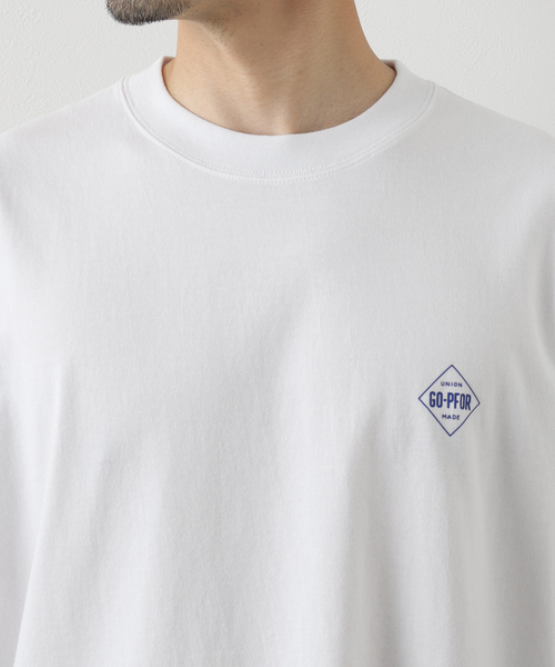 417 EDIFICE（フォーワンセブンエディフィス）の「【GO-PFOR / ゴー・ファー】別注 ロゴプリント Tシャツ（Tシャツ/カットソー・メンズ・ブラック/ホワイト・SMALL/MEDIUM/LARGE）」の7枚目の写真