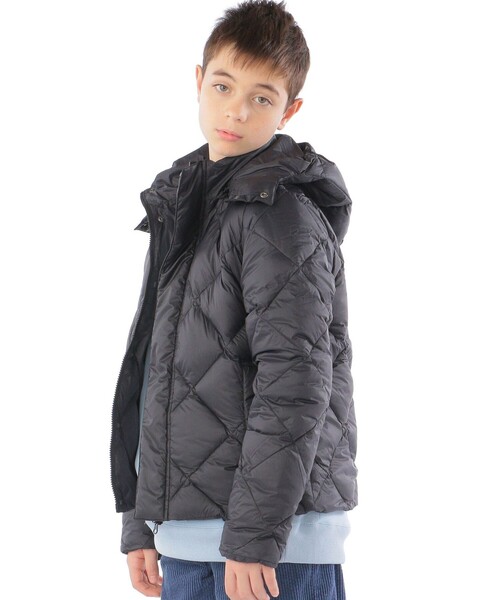 TAION（タイオン）の「【WEB限定/SHIPS KIDS別注】TAION:150～160cm / フーディー ダウン ジャケット（ダウンジャケット/コート・キッズ・ブラック/ベージュ/ピンク/オレンジ・150/M/160）」の6枚目の写真