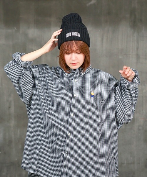 BEN DAVIS（ベンデイビス）の「【BEN DAVIS/ベンデイビス】カレッジロゴ　ニットキャップビーニー（ニットキャップ/ビーニー・メンズ・ブラック/ネイビー/グリーン/ダークグリーン/レッド/チャコールグレー・FREE）」の11枚目の写真