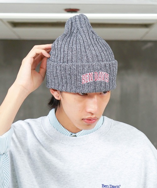 BEN DAVIS（ベンデイビス）の「【BEN DAVIS/ベンデイビス】カレッジロゴ　ニットキャップビーニー（ニットキャップ/ビーニー・メンズ・ブラック/ネイビー/グリーン/ダークグリーン/レッド/チャコールグレー・FREE）」の15枚目の写真