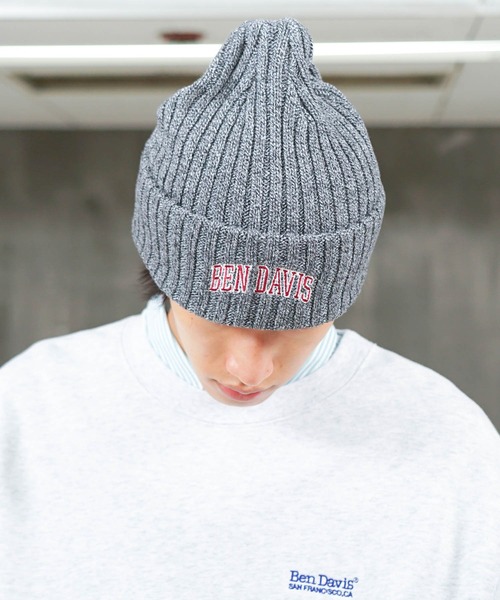 BEN DAVIS（ベンデイビス）の「【BEN DAVIS/ベンデイビス】カレッジロゴ　ニットキャップビーニー（ニットキャップ/ビーニー・メンズ・ブラック/ネイビー/グリーン/ダークグリーン/レッド/チャコールグレー・FREE）」の16枚目の写真