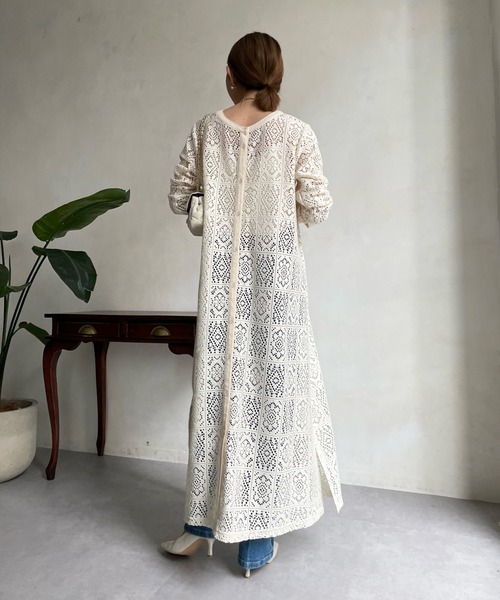 DouDou（ドゥドゥ）の「レース2WAYワンピース（ワンピース・レディース・アイボリー/ブラック・FREE/S）」の7枚目の写真