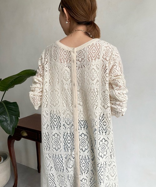 DouDou（ドゥドゥ）の「レース2WAYワンピース（ワンピース・レディース・アイボリー/ブラック・FREE/S）」の12枚目の写真