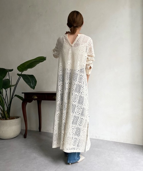 DouDou（ドゥドゥ）の「レース2WAYワンピース（ワンピース・レディース・アイボリー/ブラック・FREE/S）」の15枚目の写真