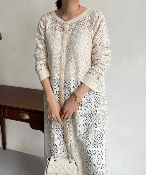 DouDou（ドゥドゥ）の「レース2WAYワンピース（ワンピース・レディース・アイボリー/ブラック・FREE/S）」の16枚目の写真