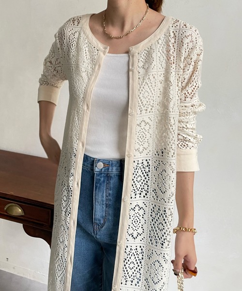 DouDou（ドゥドゥ）の「レース2WAYワンピース（ワンピース・レディース・アイボリー/ブラック・FREE/S）」の21枚目の写真